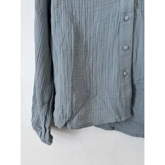 NWT CUPSHE Floral Lace Gauze Button Front Shirt Size XS - Picture 7 of 9